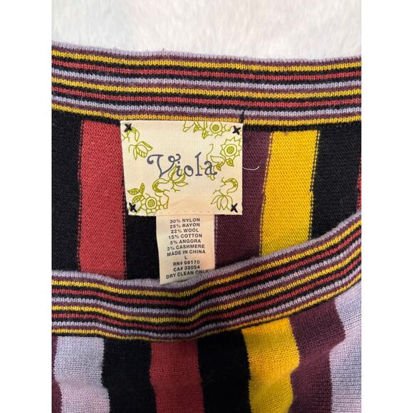 Viola Multi Color Striped Knit Skirt - Picture 5 of 5